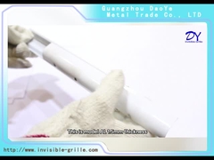 AL 1.5 میلی‌متری با پیچ‌های GI با لنت دوتایی آبی رنگ ریل آلومینیومی نامرئی