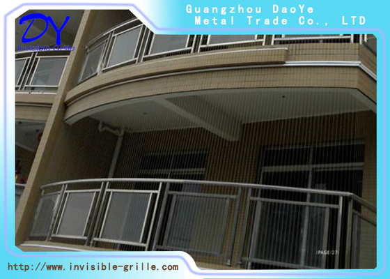 کارخانه بالکن شبكه نامرئي حفاظت از کودکان محافظ 316 فولاد سيم محافظ شبكه پنجره