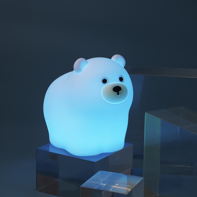 OEM LED کارتون زیبا سیلیکون خرس چراغ خواب usb چراغ شب قابل شارژ اتاق خواب نوزاد