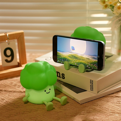 بروکلی کارتون خوشگل برای همراهی با کودکان برای خواب سیلیکون نور شب قابل شارژ مجدد چراغ سبزی
