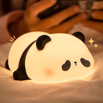 سفارشی سازی سیلیکون نور شب پاندا USB قابل شارژ میز چراغ LED نور شب سیلیکون نور شب برای اتاق بچه ها