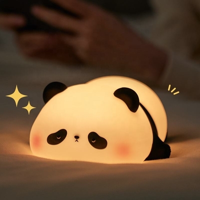 سفارشی سازی سیلیکون نور شب پاندا USB قابل شارژ میز چراغ LED نور شب سیلیکون نور شب برای اتاق بچه ها