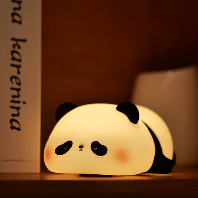 لامپ سیلیکونی پاندا 1200mah حساس کنترل نل گرم سفید نفس نور قابل حمل LED USB قابل شارژ نور شب