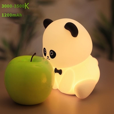 چراغ های نوزادی قابل شارژ سیلیکون پاندا چراغ های شب LED برای بچه ها چراغ های شب