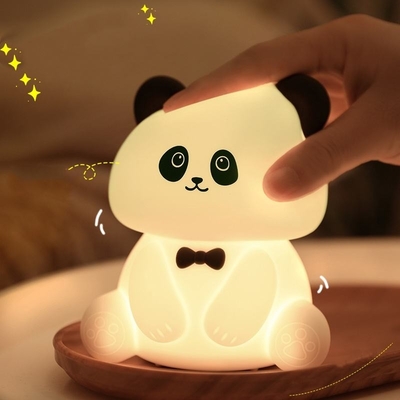 چراغ های نوزادی قابل شارژ سیلیکون پاندا چراغ های شب LED برای بچه ها چراغ های شب