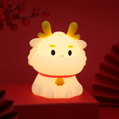 LED USB قابل شارژ مجدد Dimming Dragon Touch کارتون دکوراسیون اتاق خواب زیبا سیلیکون baby loong چراغ میز شب نور