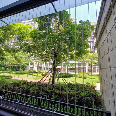 نرده نامرئی بالکن با قاب آلیاژ آلومینیوم با سبک باز و نصب سطحی