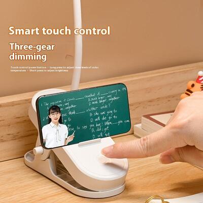 میز اداری، میز مطالعه، لامپ میز کنار تخت خواب لامپ لمسی سه طرفه با پورت شارژ USB-C و سوکت AC