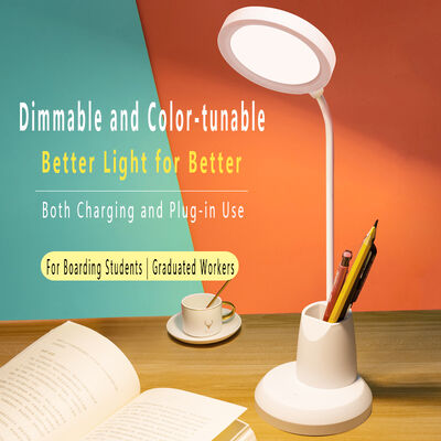 نگهدارنده قلم ساده مدرن چراغ رومیزی LED شارژی پلاگین محافظت از چشم چراغ مطالعه خوابگاه کالج چراغ مطالعه لمسی