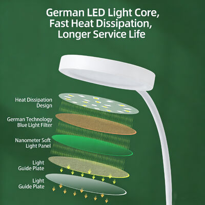 نگهدارنده قلم ساده مدرن چراغ رومیزی LED شارژی پلاگین محافظت از چشم چراغ مطالعه خوابگاه کالج چراغ مطالعه لمسی