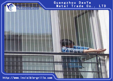 سیاه خاکستری رنگ فولاد ضد زنگ سیم پنجره نامرئی ریل 2.0mm