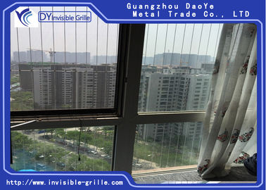 قاب های آلومینیومی کابل پوشش داده شده نایلون از جنس استنلس استیل 3.0 میلی متر پنجره پنجره مشبک نامرئی را ارائه می دهد