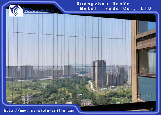 جلوپنجره نامرئی بالکن 1.5 میلیمتری از جنس استنلس استیل