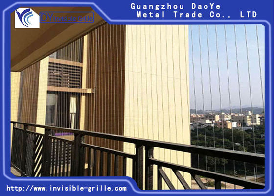 جلو پنجره مشبک نامرئی بالکن 1.6 میلی متری ضد زنگ