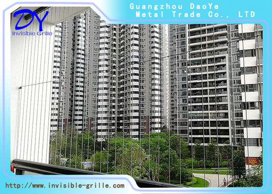 2.0mm 316 سیم فولاد ضد زنگ ساختمان بلند بالکن / پنجره نوری نوری